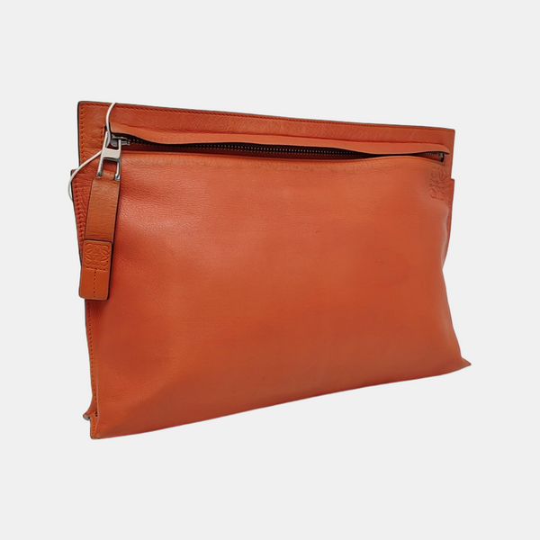 T Pouch Calfskin Orange