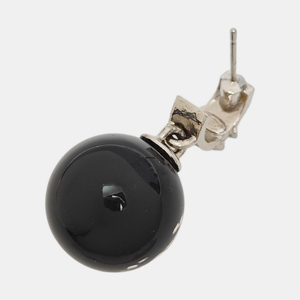 Metal Black Earrings