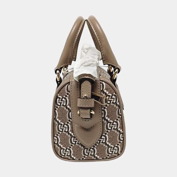 Monogram Coated Canvas Shoulder Bag Super Mini Gray
