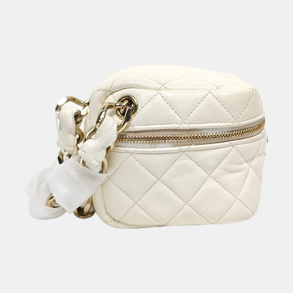 Quilted Lambskin White