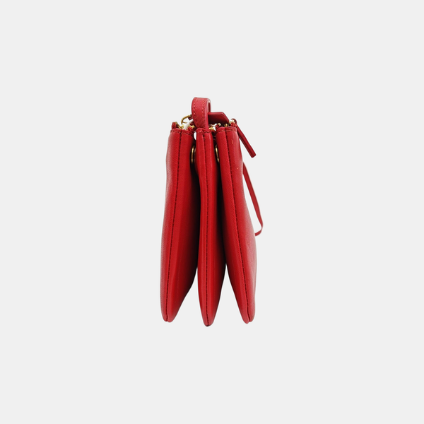 TRIO Small Calfskin Red