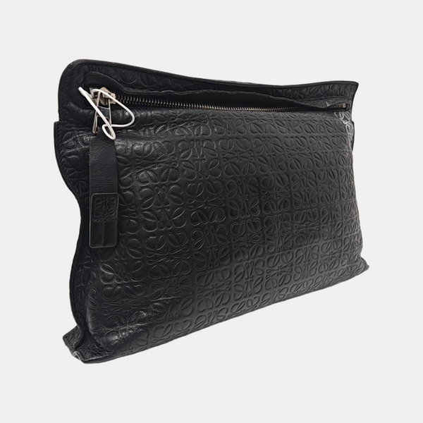 T Pouch Monogram Calfskin Black