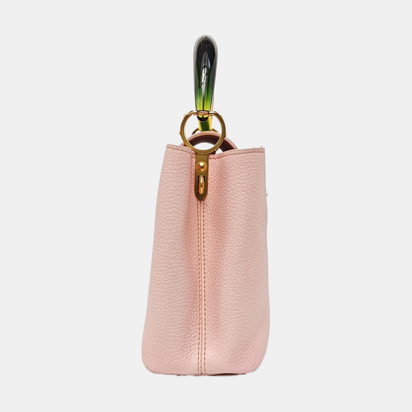 Authenticated pre-owned CAPUCINES PM Calfskin Pink - Shoulder Bag at Looply