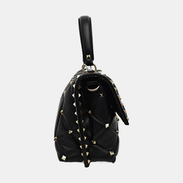 Candystud Quilted Lambskin Black