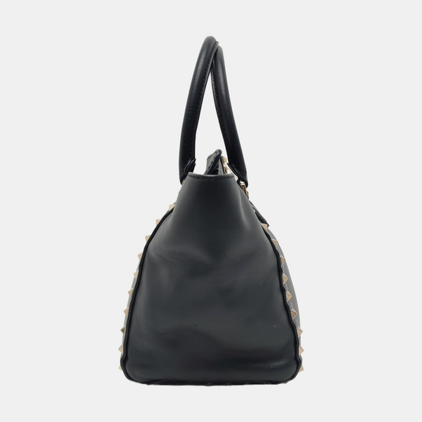Rockstud Small Calfskin Black