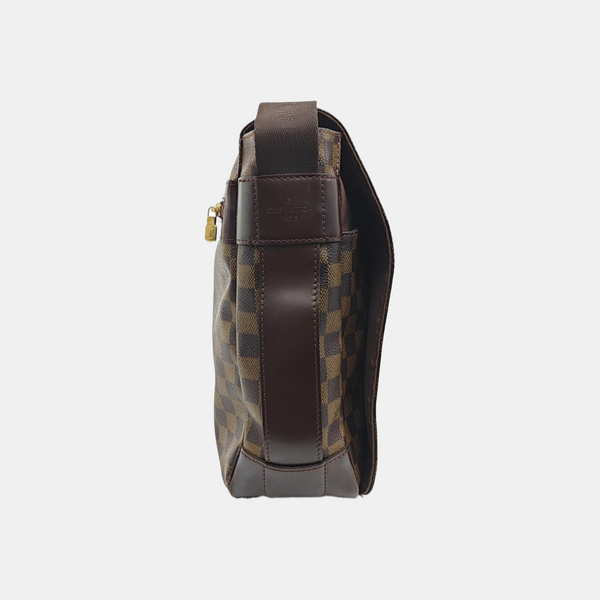 BASTILLE Damier Ebene Coated Canvas Brown
