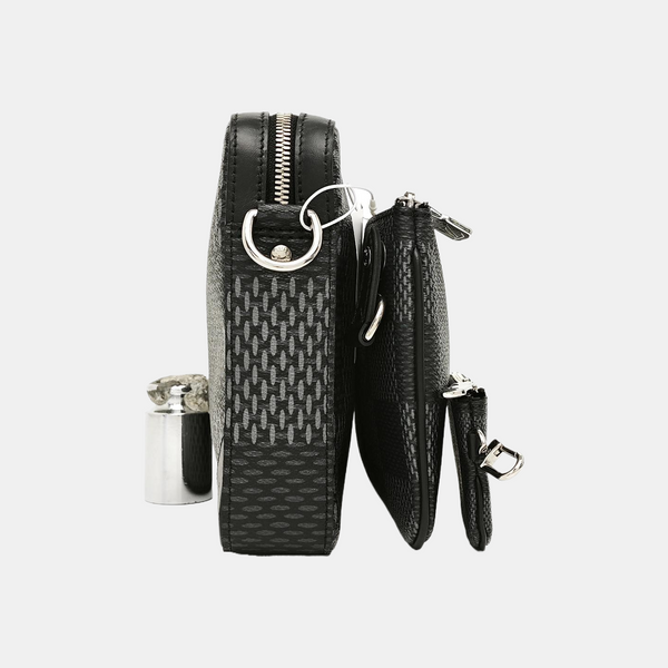 TRIO Damier Graphite Coated Canvas Gray