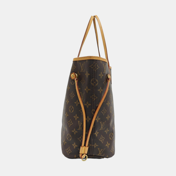 NEVERFULL MM Monogram Coated Canvas Brown