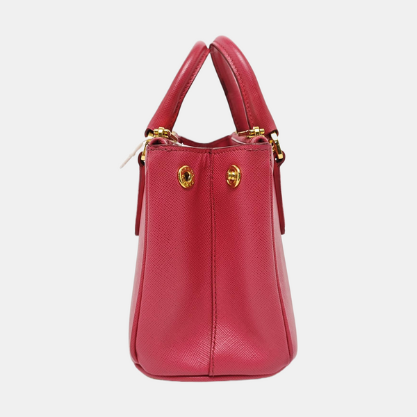 Authenticated pre-owned Galleria Super Mini Saffiano Calfskin Pink - Tote Bag at Looply