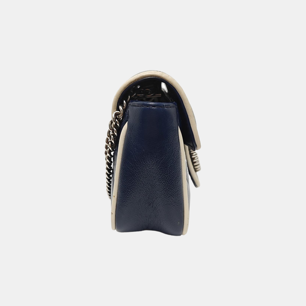 GG Marmont Super Mini Quilted Calfskin Blue