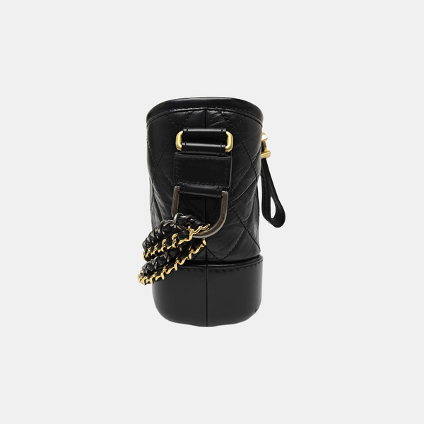 GABRIELLE Small Quilted Calfskin Black