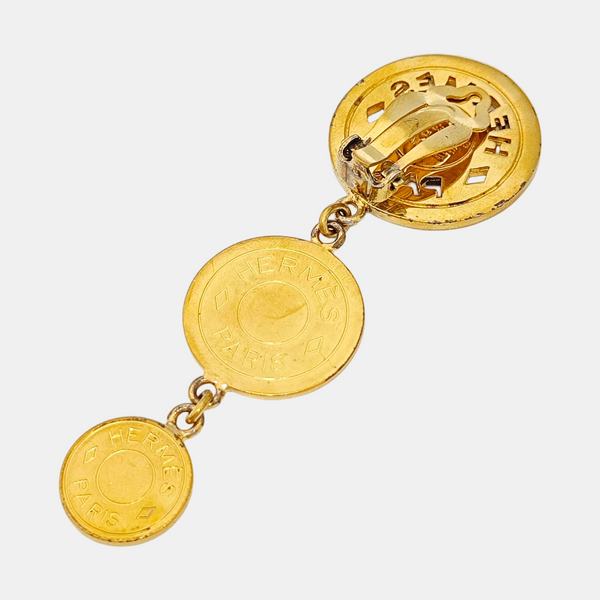 Metal Gold Clip On Earrings