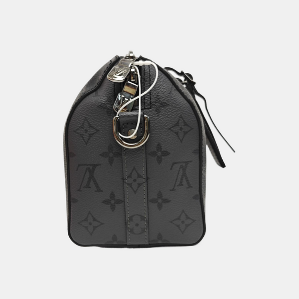 KEEPALL 25 Monogram Coated Canvas Black