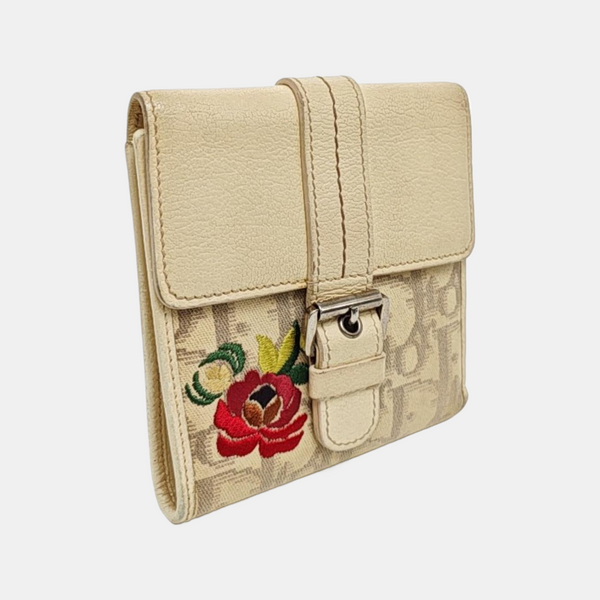 Oblique Canvas Wallet Beige