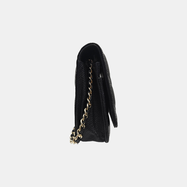 WOC Quilted Grained Calfskin Black