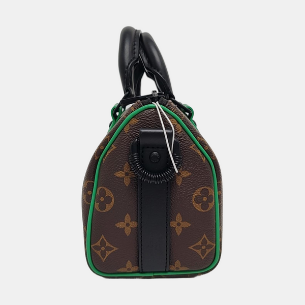 KEEPALL 25 Monogram Coated Canvas Brown