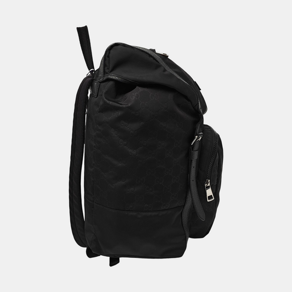 Monogram Nylon Backpack Medium Black