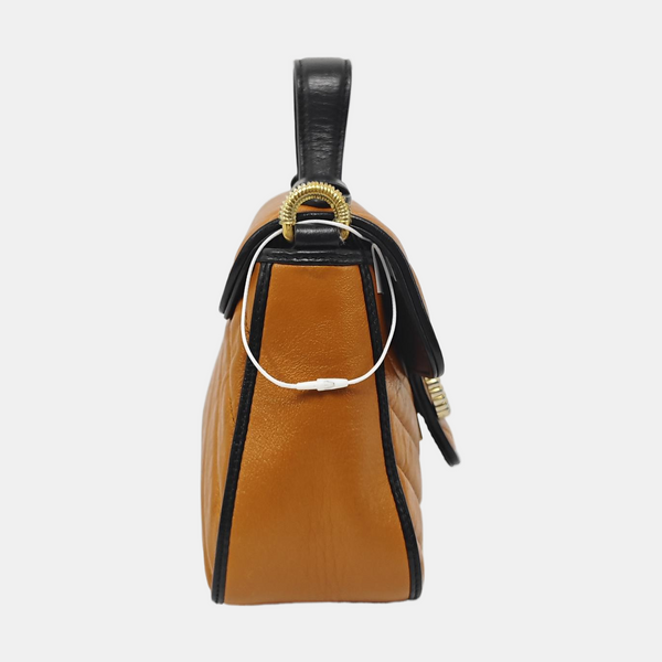 GG Marmont Mini Quilted Calfskin Brown