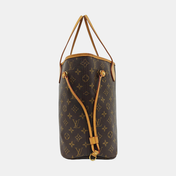 NEVERFULL MM Monogram Coated Canvas Brown