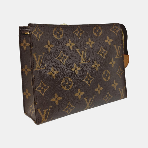 TOILET POCKET 19 Monogram Coated Canvas Brown