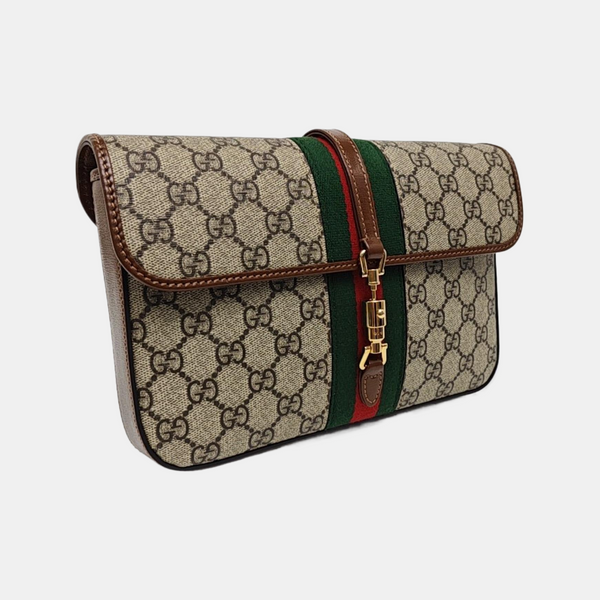 Jackie 1961 Small Monogram Coated Canvas Beige