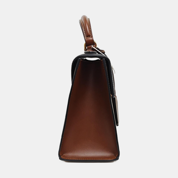 Padlock Small Monogram Coated Canvas Beige