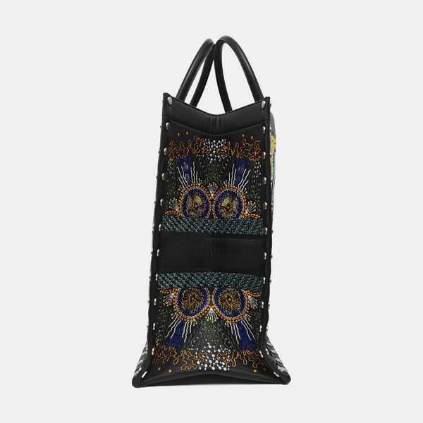 Book Tote Large Calfskin Multicolor