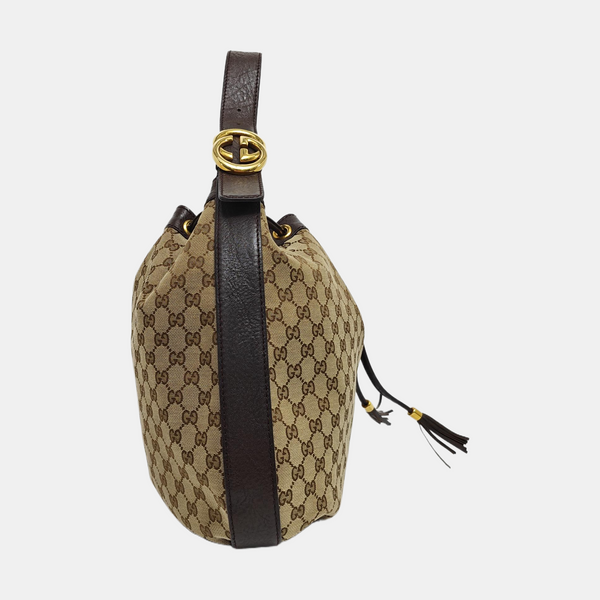 Monogram Canvas Tote Bag Brown