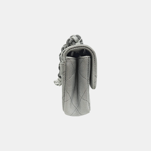 Grained Calfskin Shoulder Bag Green