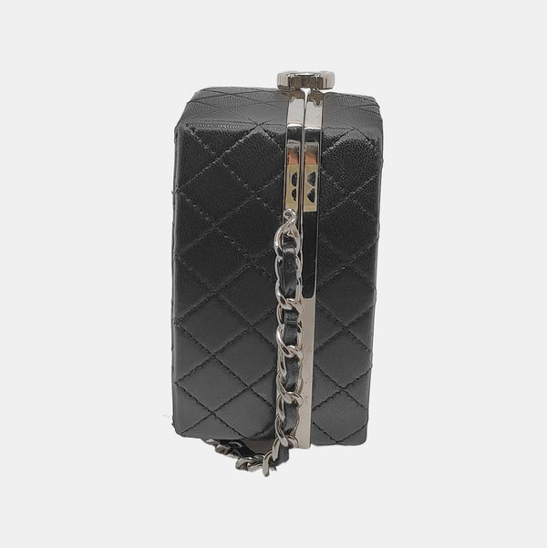 Large Quilted Lambskin Black