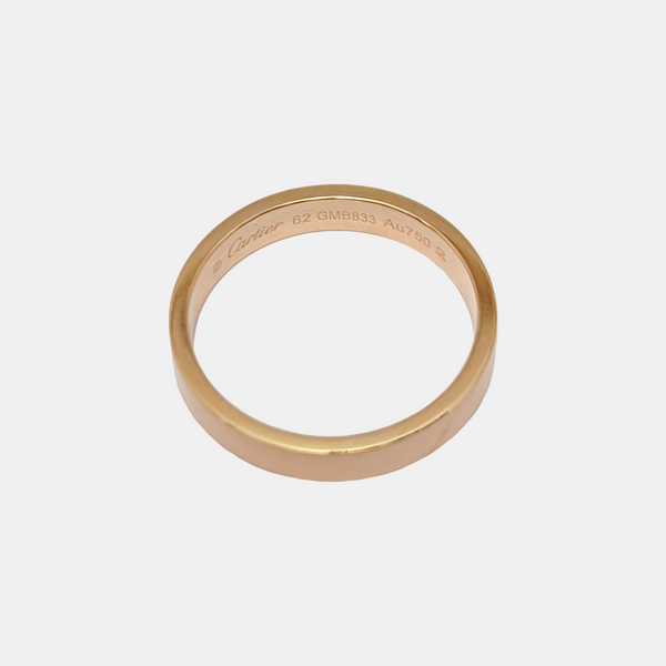 C DE CARTIER 18k Rose Gold Ring EU 62