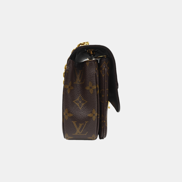MARCEAU Monogram Coated Canvas Brown