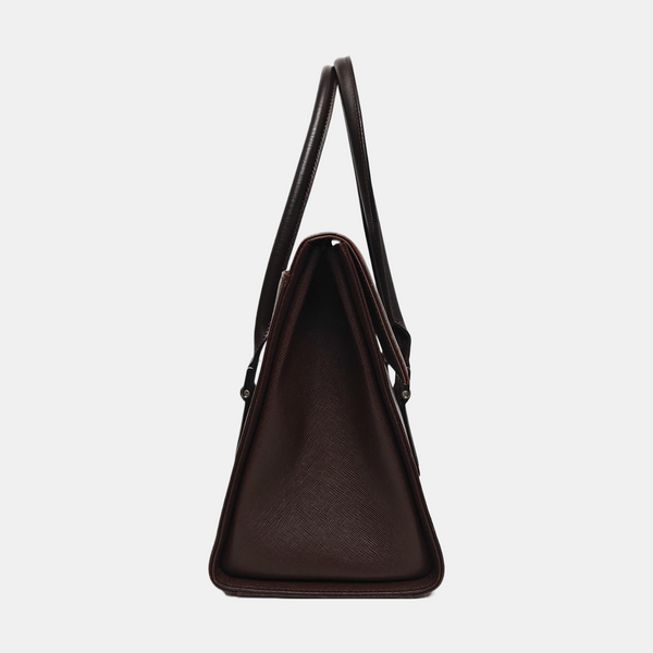 Calfskin Shoulder Bag Brown