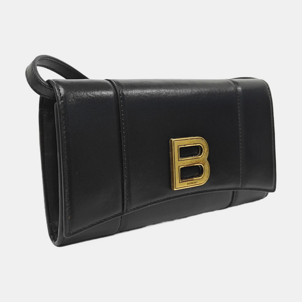 Hourglass Small Calfskin Black