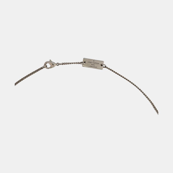 Monogram Metal Silver Necklace
