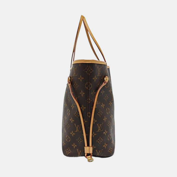 NEVERFULL MM Monogram Coated Canvas Brown