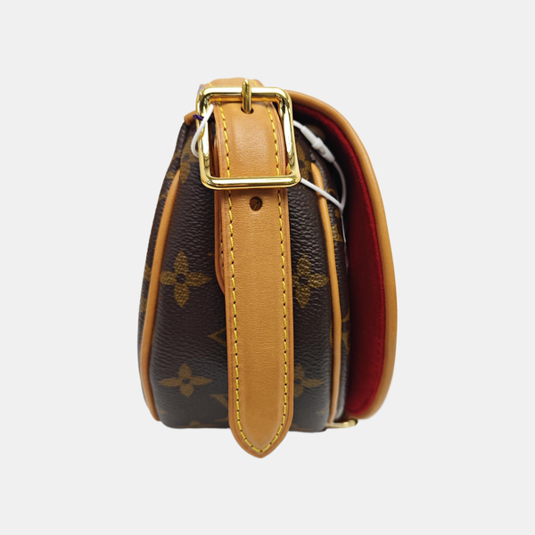 TAMBOURINE Monogram Coated Canvas Brown