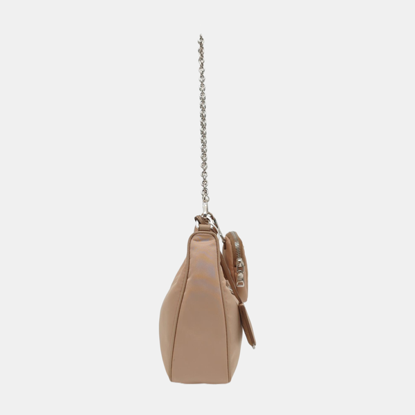 Authenticated pre-owned Re-Edition2005 Nylon Beige - Shoulder Bag at Looply