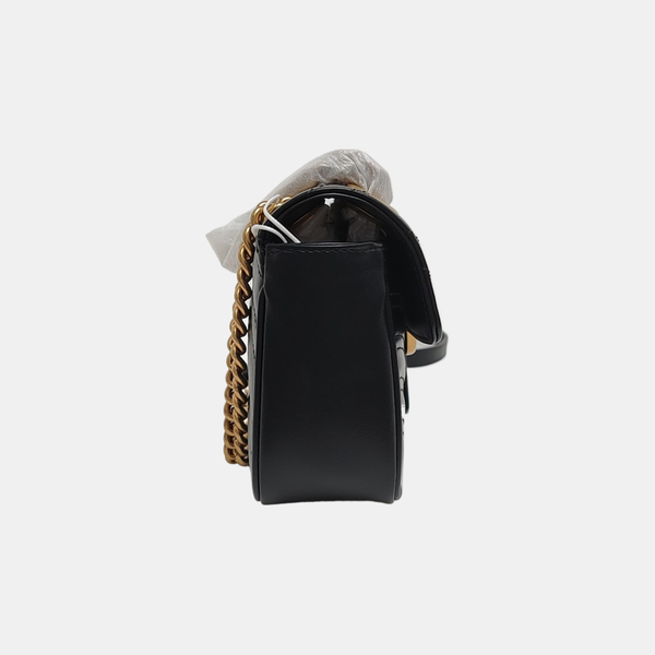GG Marmont Small Quilted Calfskin Black