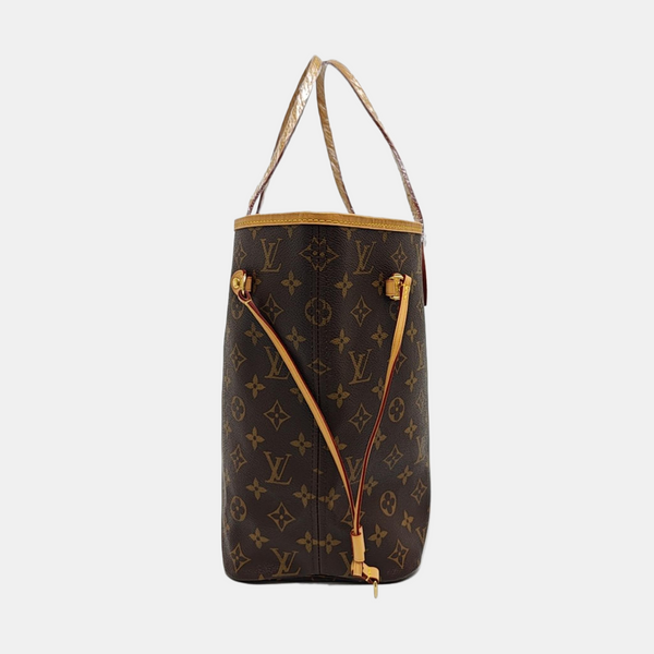 NEVERFULL MM Monogram Coated Canvas Brown