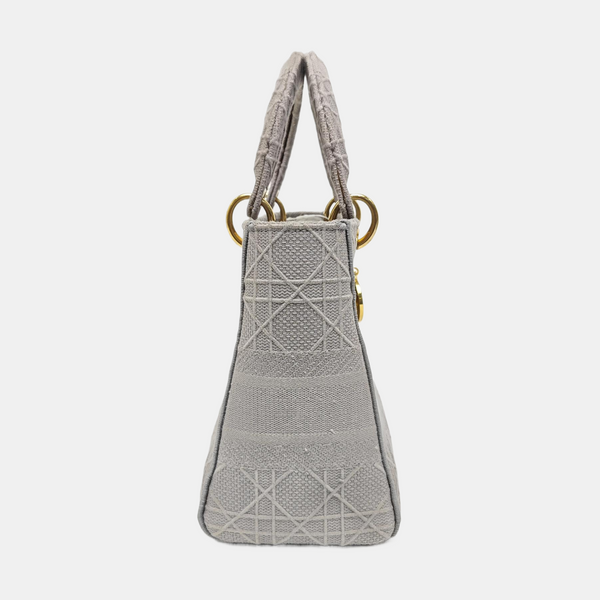 Lady D-Lite Cannage Canvas Gray
