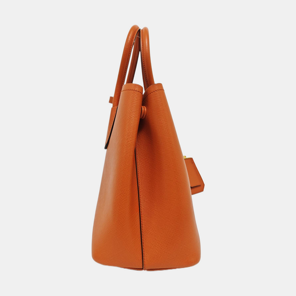 Double Medium Saffiano Calfskin Orange