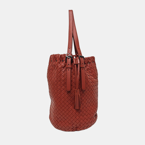 Lambskin Bucket Bag Red