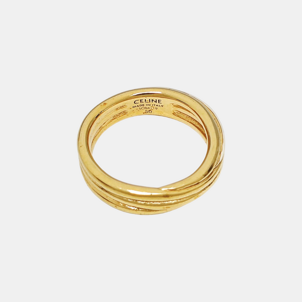 ENTRELACS Brass Gold Ring EU 50