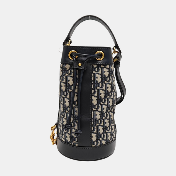Oblique Canvas Backpack Small Blue