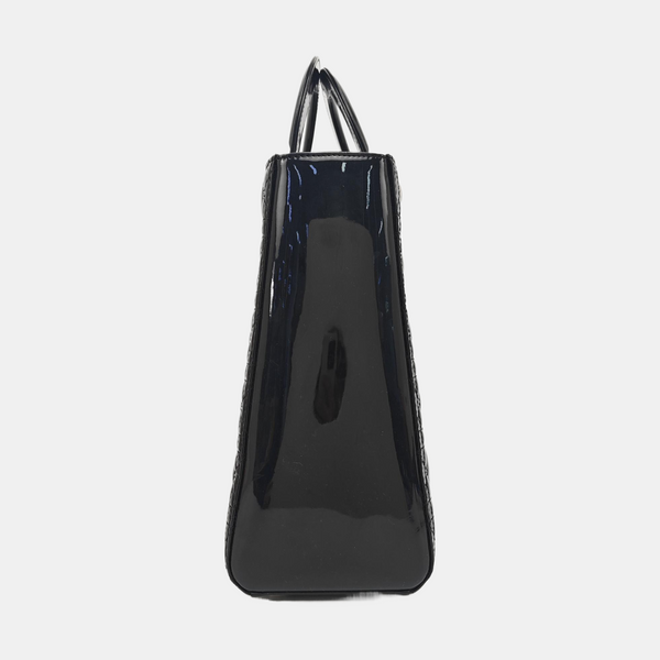 Lady Dior Large Cannage Patent Leather Black