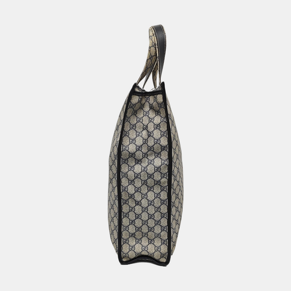 Monogram Coated Canvas Tote Bag Black