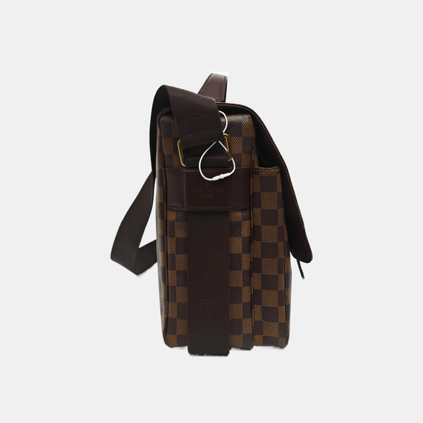 BROADWAY Damier Ebene Coated Canvas Brown