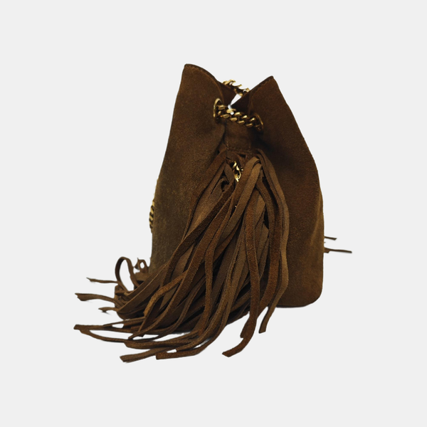 Suede Bucket Bag Brown