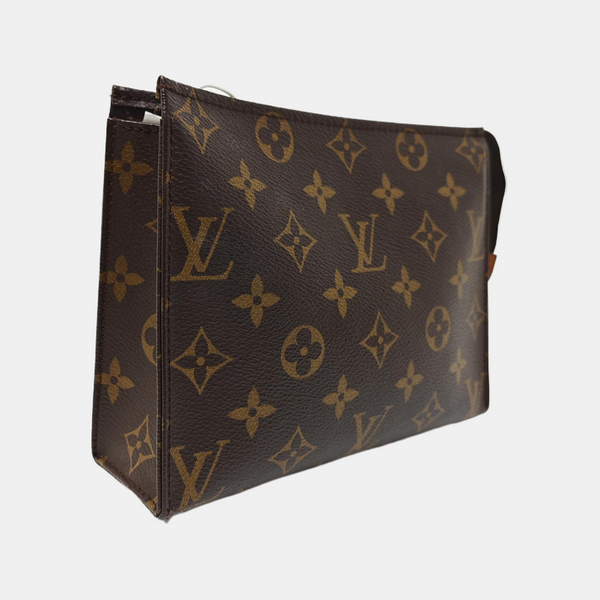 TOILET POCKET 19 Monogram Coated Canvas Brown